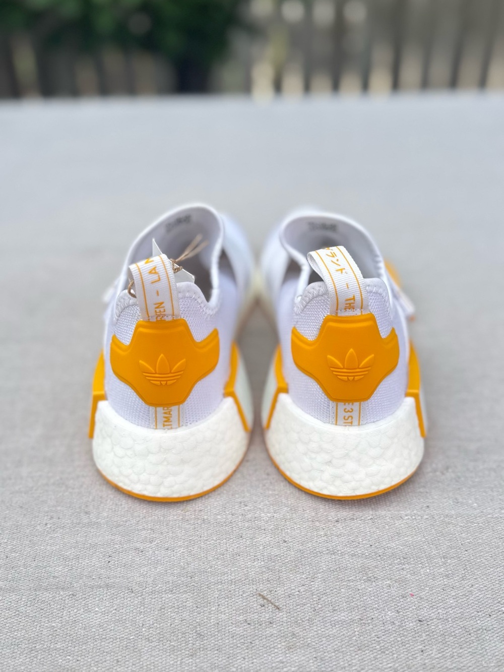 adidas womens White & Orange tennis shoes